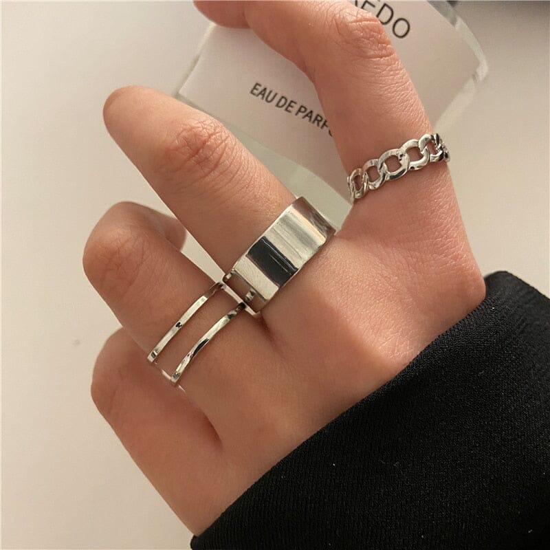 Conjunto de Anéis Coleção 2023 0 lojaidealgolden Modelo 13 