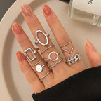 Conjunto de Anéis Coleção 2023 0 lojaidealgolden Modelo 14 