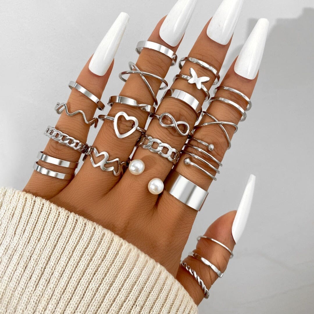 Conjunto de Anéis Coleção 2023 0 lojaidealgolden Modelo 3 