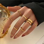Conjunto de Anéis Coleção 2023 0 lojaidealgolden Modelo7 